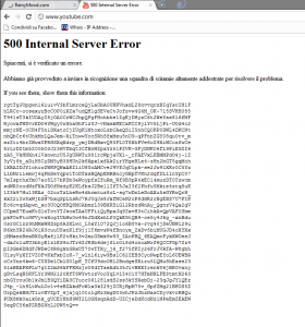Errore 500 YouTube