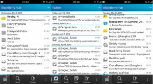 BlackBerry Hub Example 