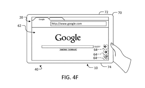 Nuovo brevetto Google per interfaccia tablet