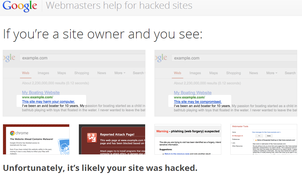 Google aiuta gli utenti ai quali è stato hackerato il sito